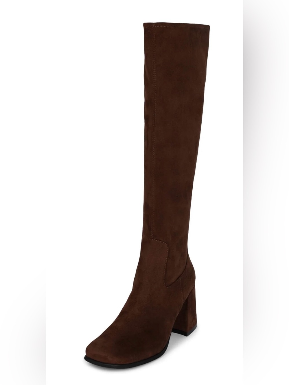 Jeffrey Campbell Hotlava K2 Brown Suede Knee-High Block Heel Boot size 9.5 NWOT